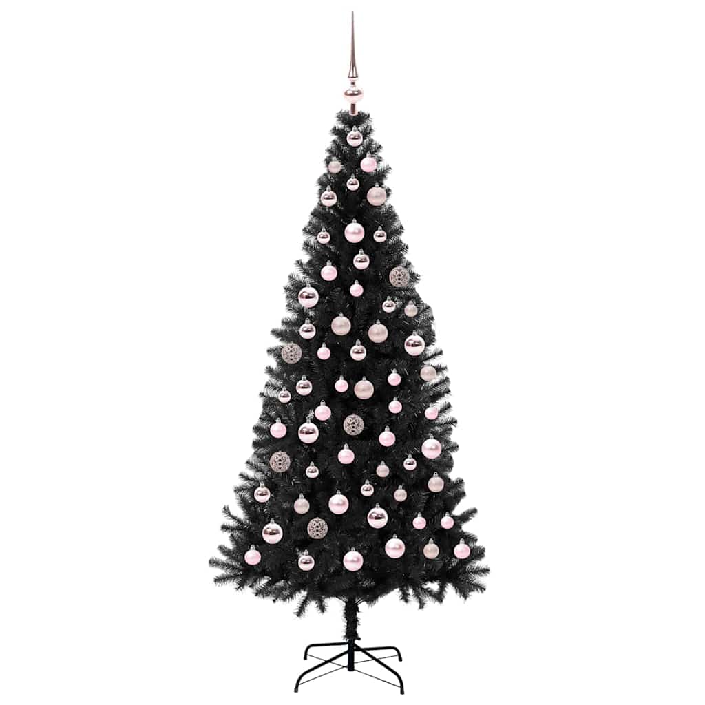 Karácsonyfa Fekete 180 cm PVC