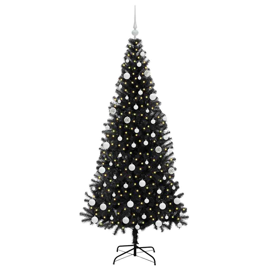 Karácsonyfa Fekete 180 cm PVC