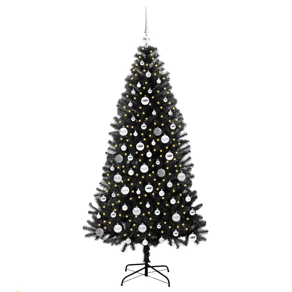 Karácsonyfa Fekete 180 cm PVC