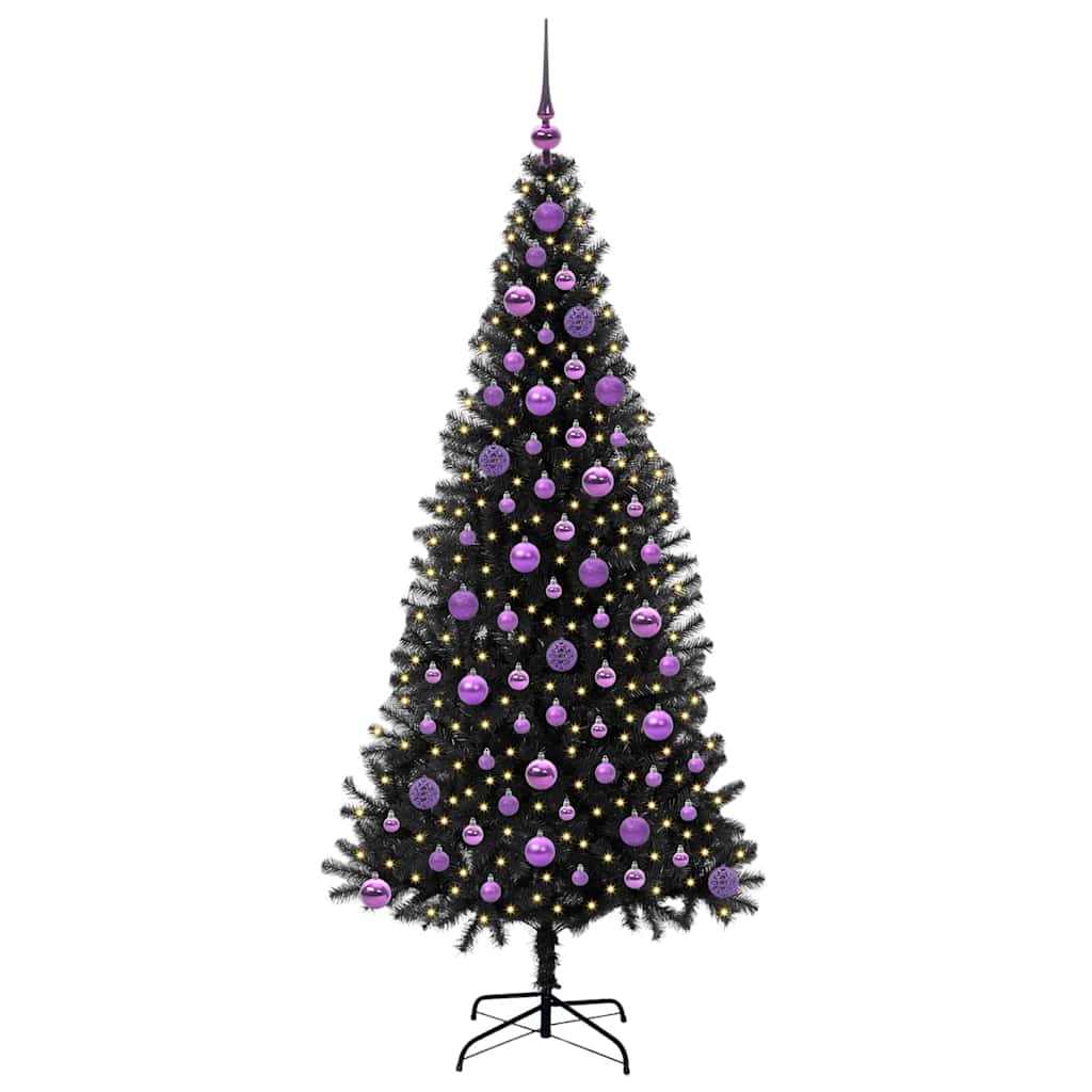 Karácsonyfa Fekete 180 cm PVC