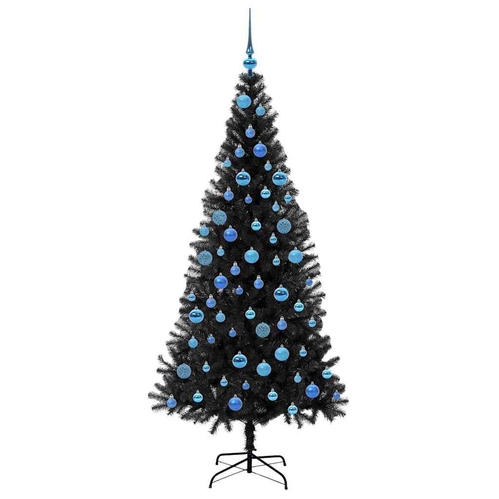 Karácsonyfa Fekete 180 cm PVC