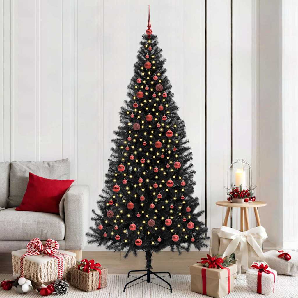 Karácsonyfa Fekete 210 cm PVC