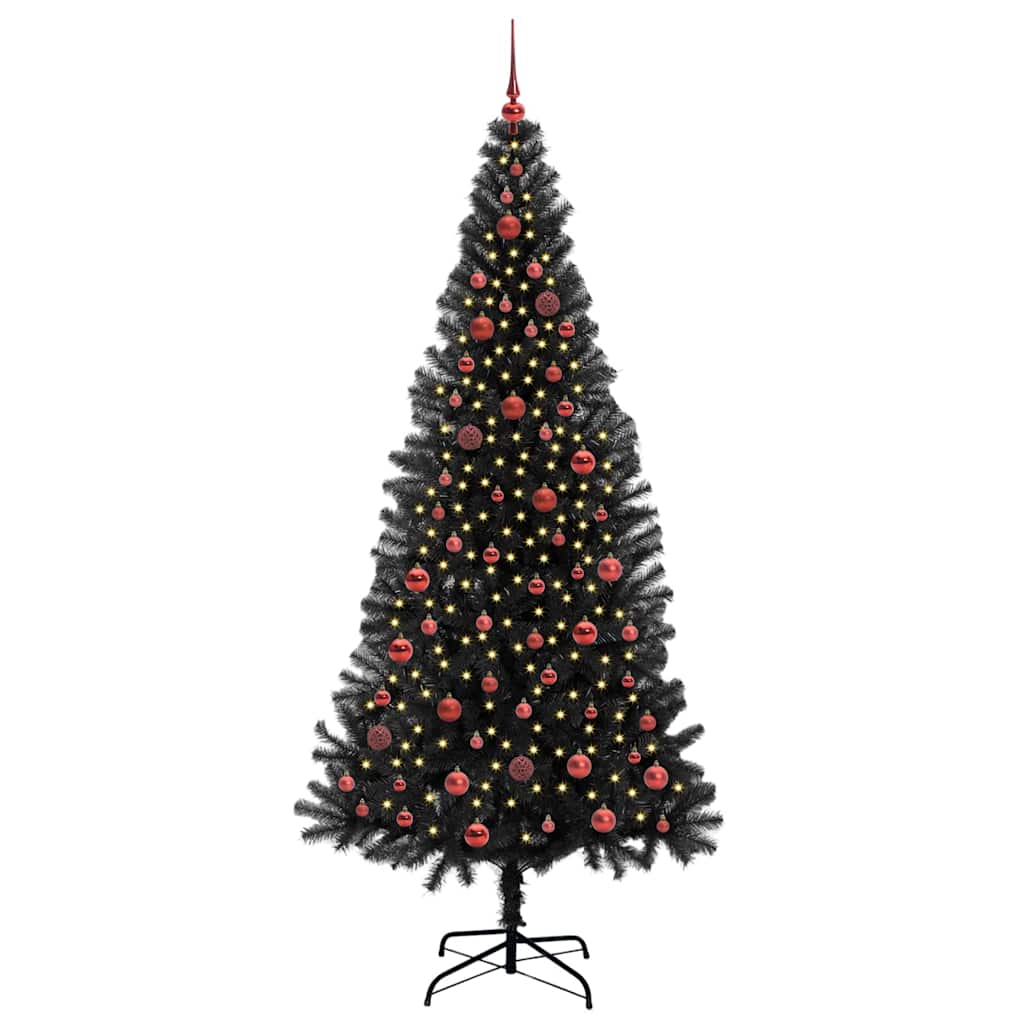 Karácsonyfa Fekete 210 cm PVC