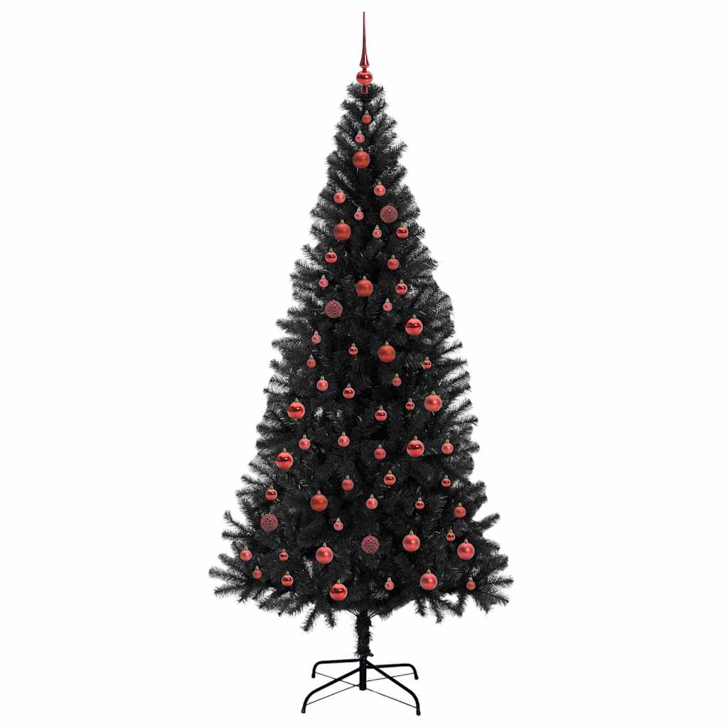 Karácsonyfa Fekete 210 cm PVC