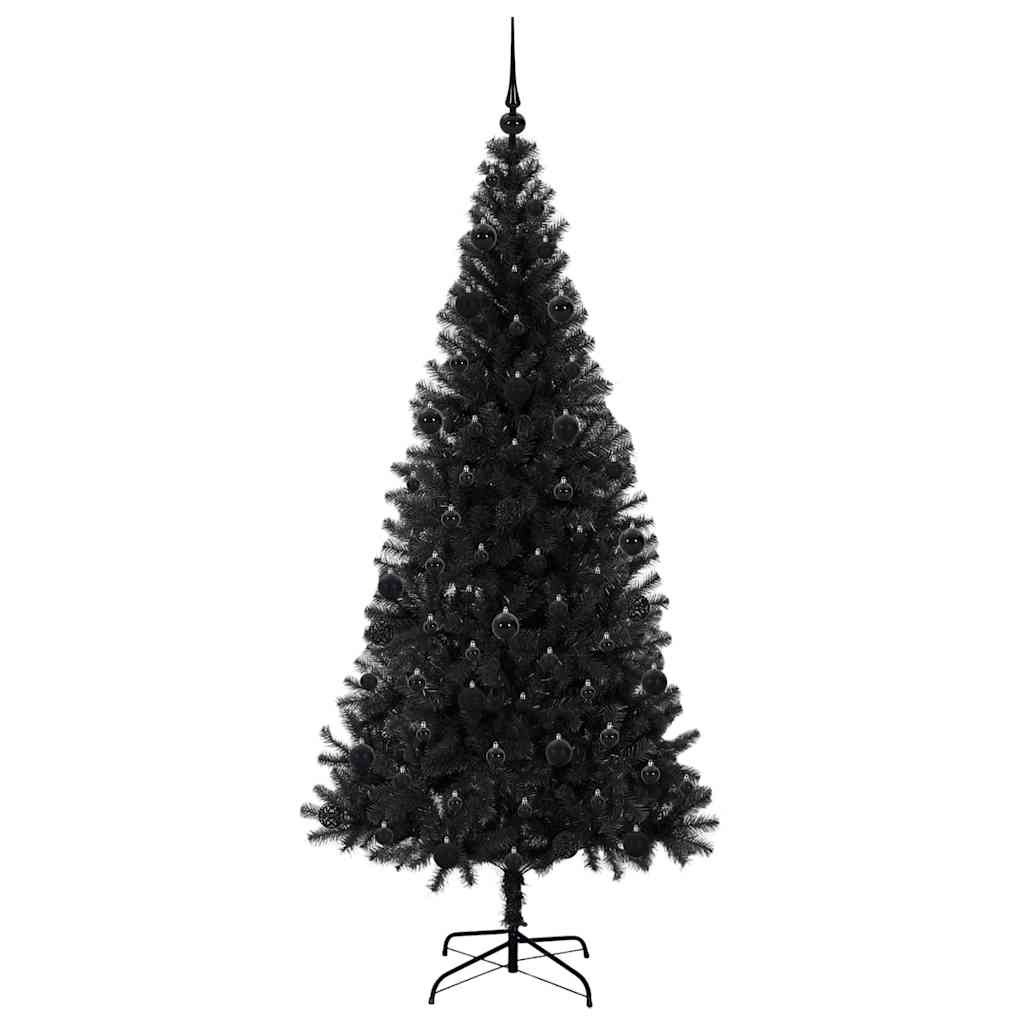Karácsonyfa Fekete 210 cm PVC