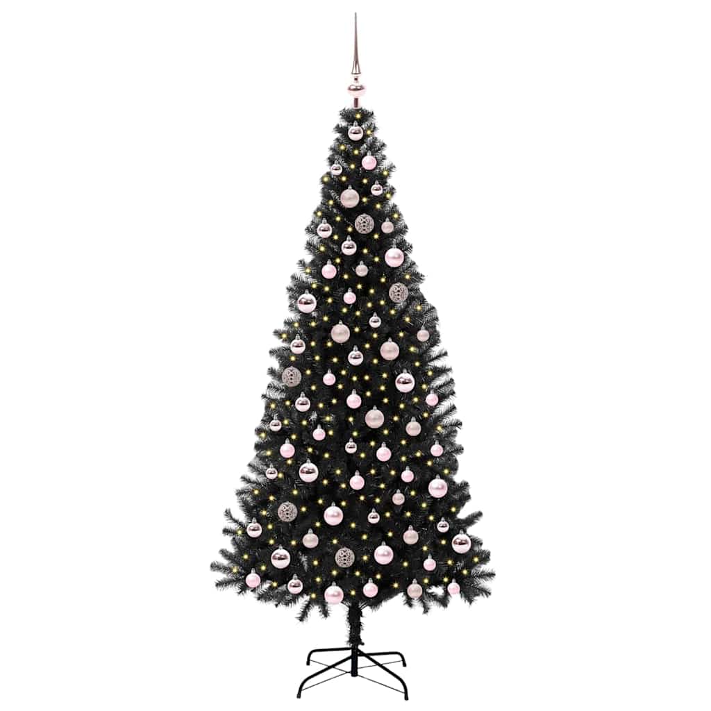 Karácsonyfa Fekete 210 cm PVC