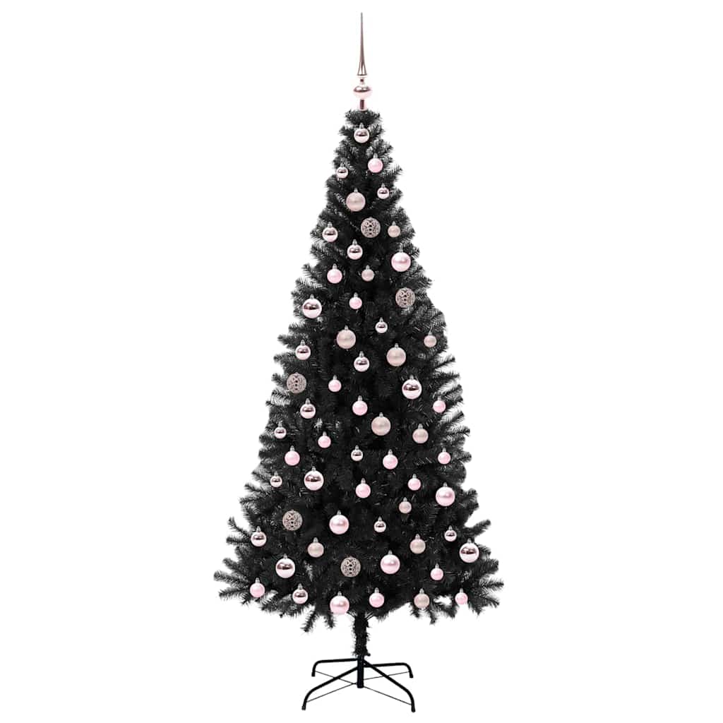 Karácsonyfa Fekete 210 cm PVC