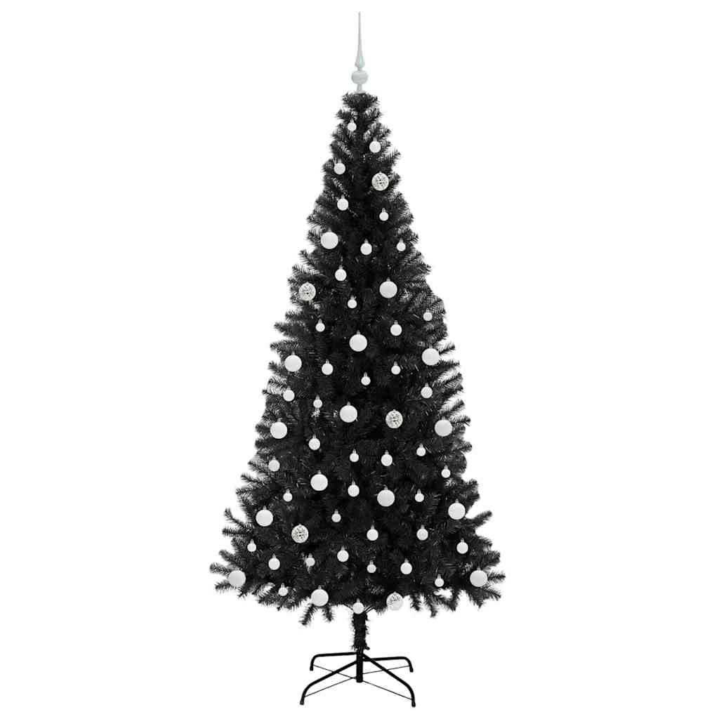 Karácsonyfa Fekete 210 cm PVC