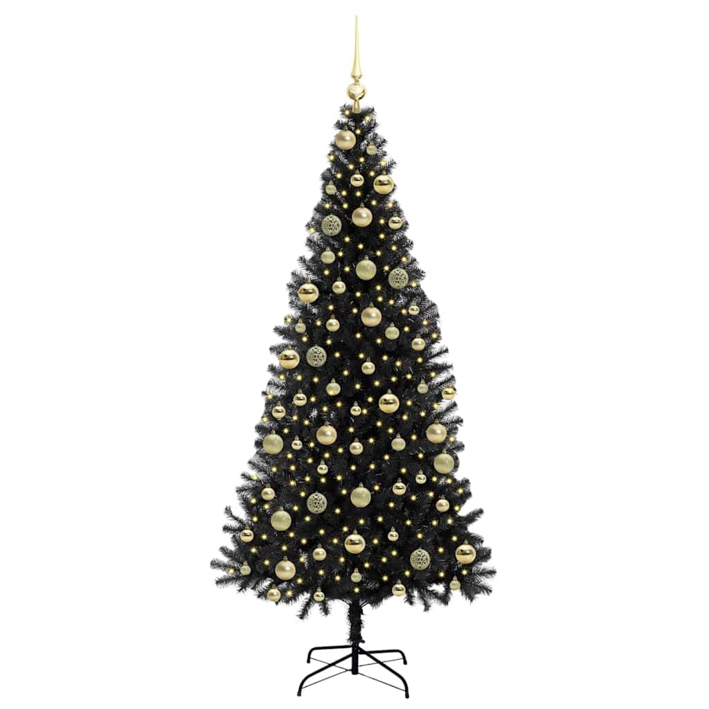 Karácsonyfa Fekete 210 cm PVC