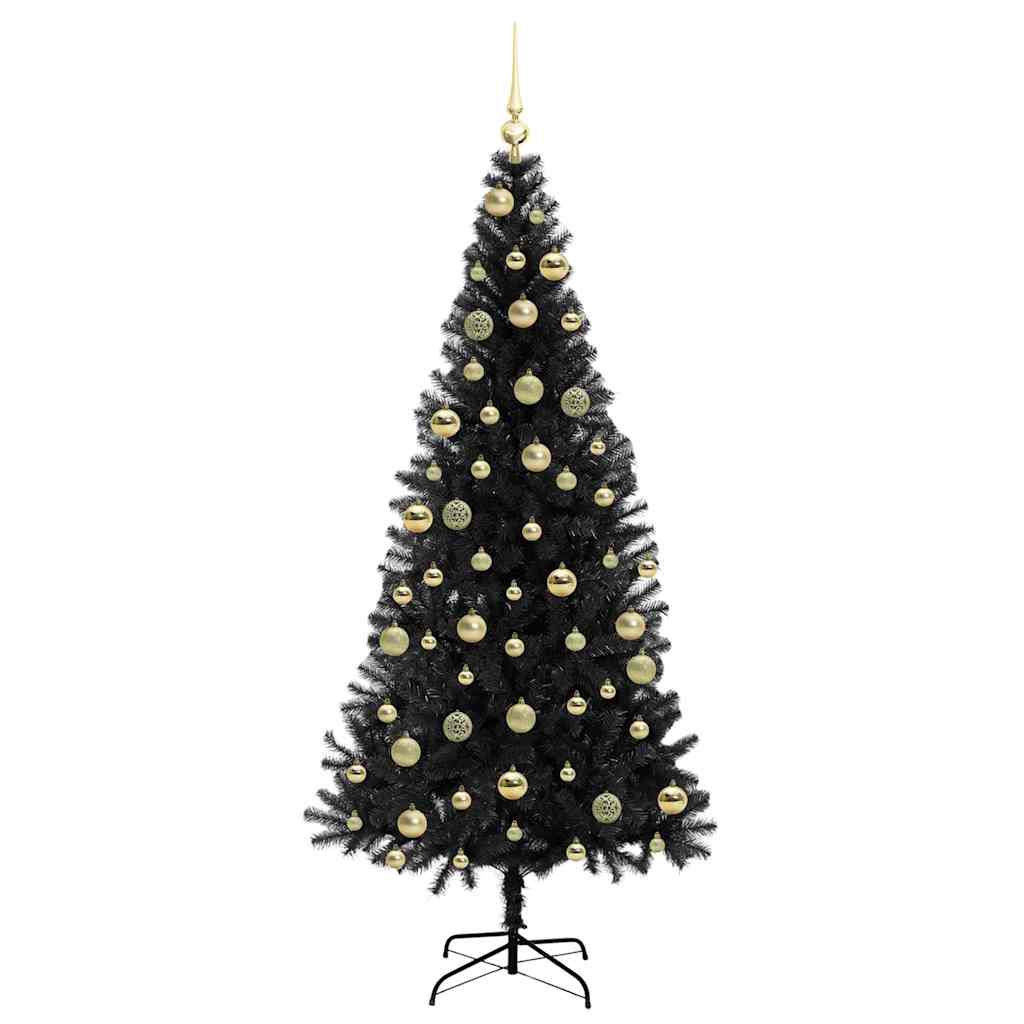 Karácsonyfa Fekete 210 cm PVC