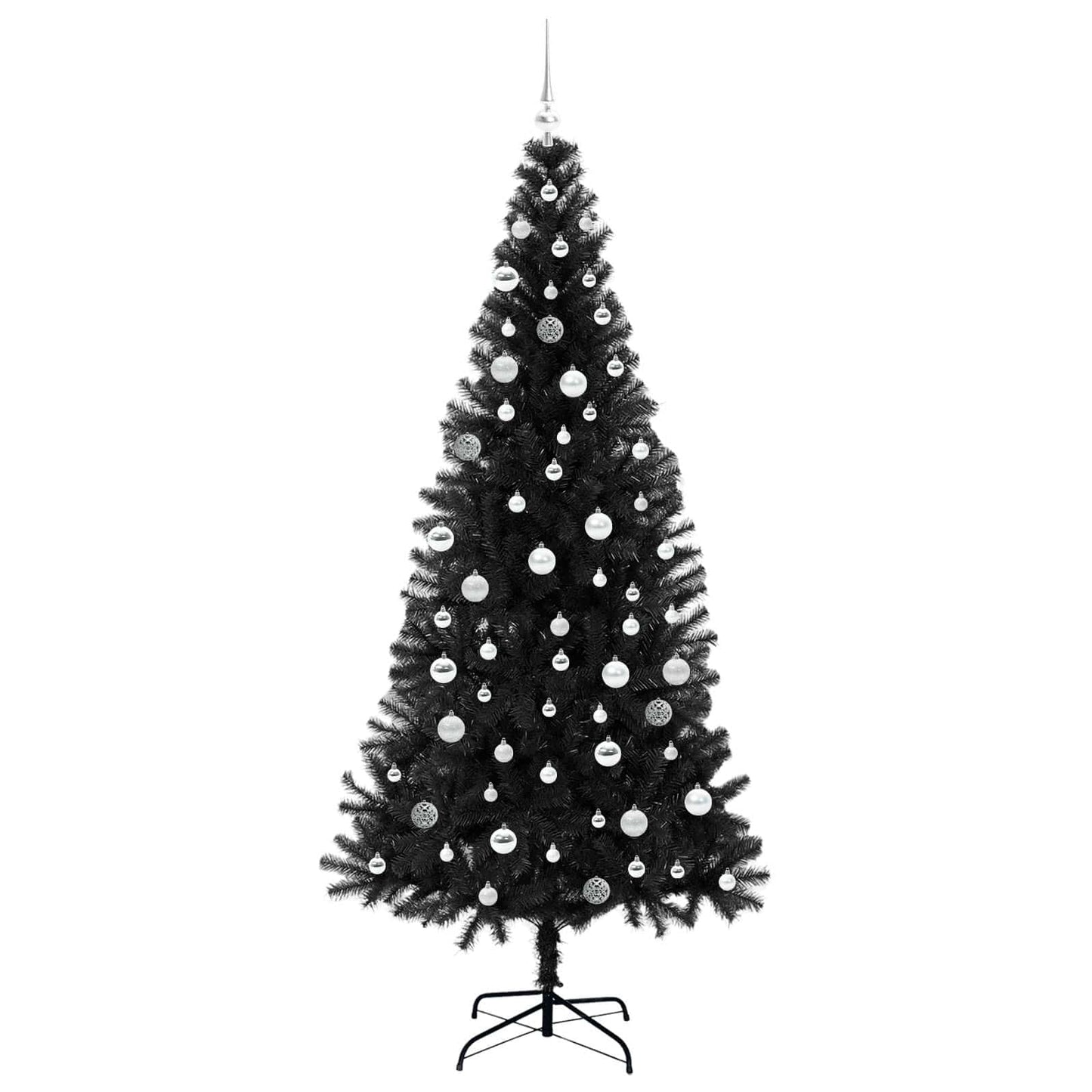 Karácsonyfa Fekete 210 cm PVC