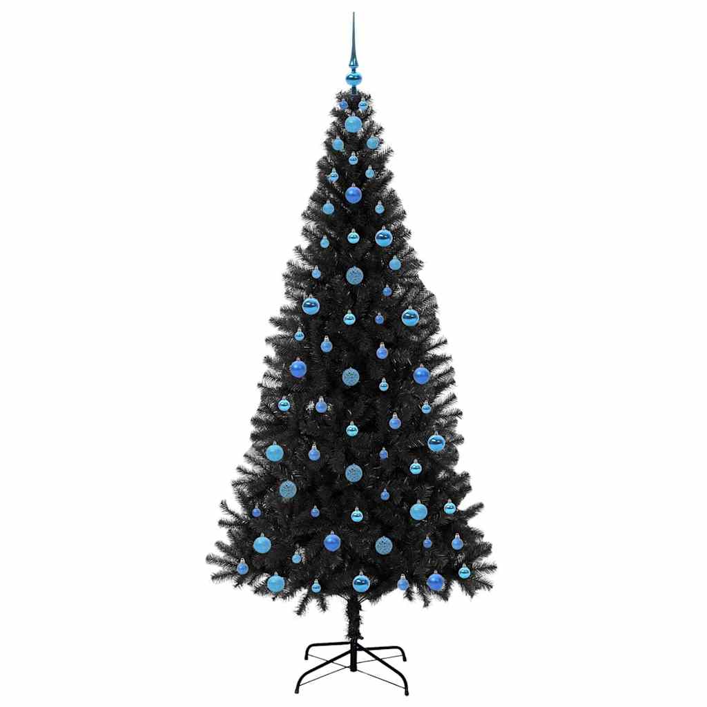 Karácsonyfa Fekete 210 cm PVC