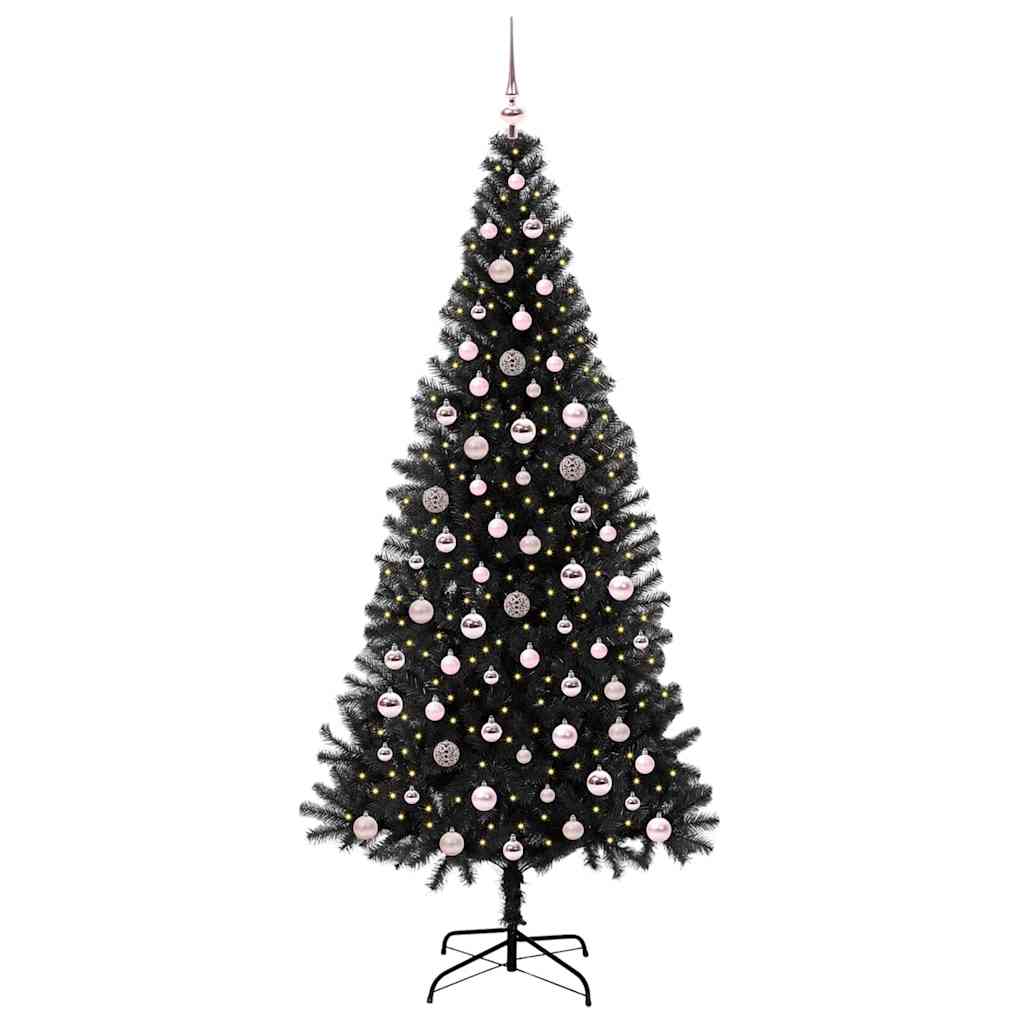 Karácsonyfa Fekete 240 cm PVC