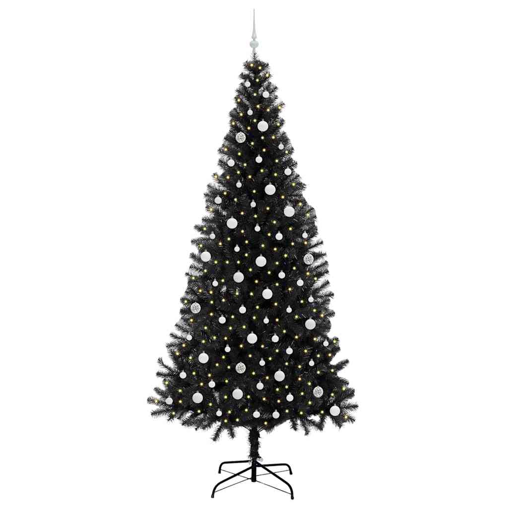 Karácsonyfa Fekete 240 cm PVC