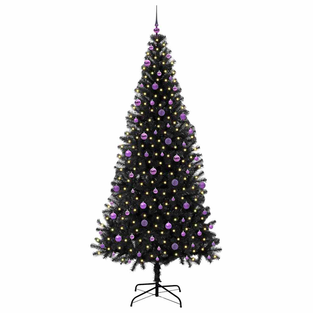 Karácsonyfa Fekete 240 cm PVC