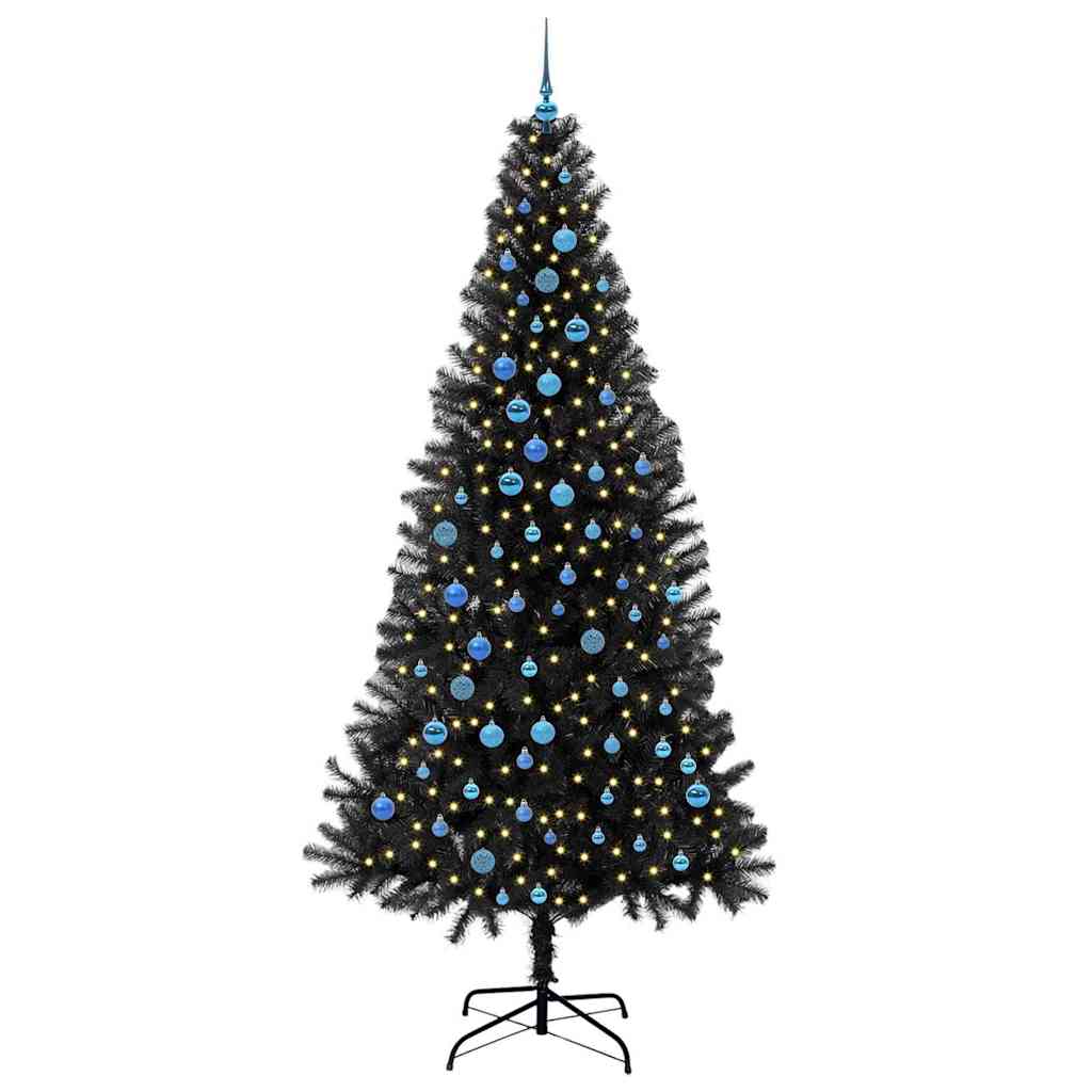 Karácsonyfa Fekete 240 cm PVC