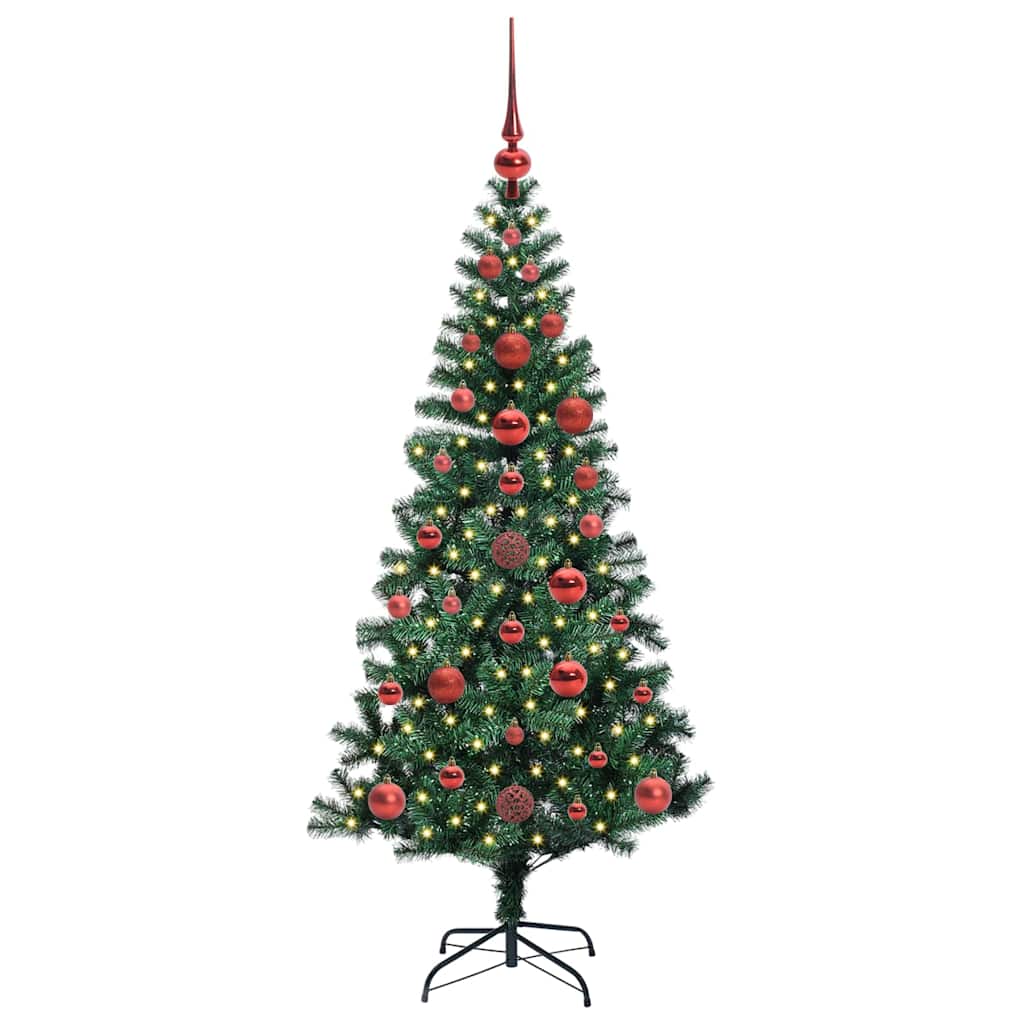 Mesterséges, előre világított karácsonyi fa Zöld 120 cm