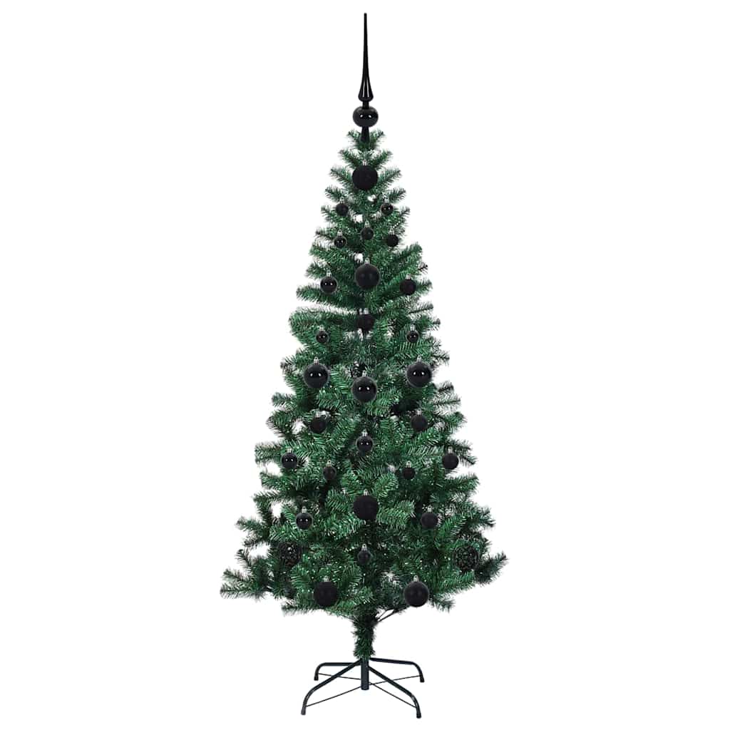 Mesterséges, előre világított karácsonyi fa Zöld 120 cm