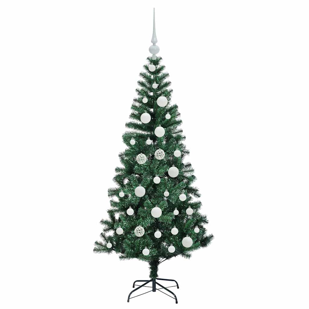 Mesterséges, előre világított karácsonyi fa Zöld 120 cm