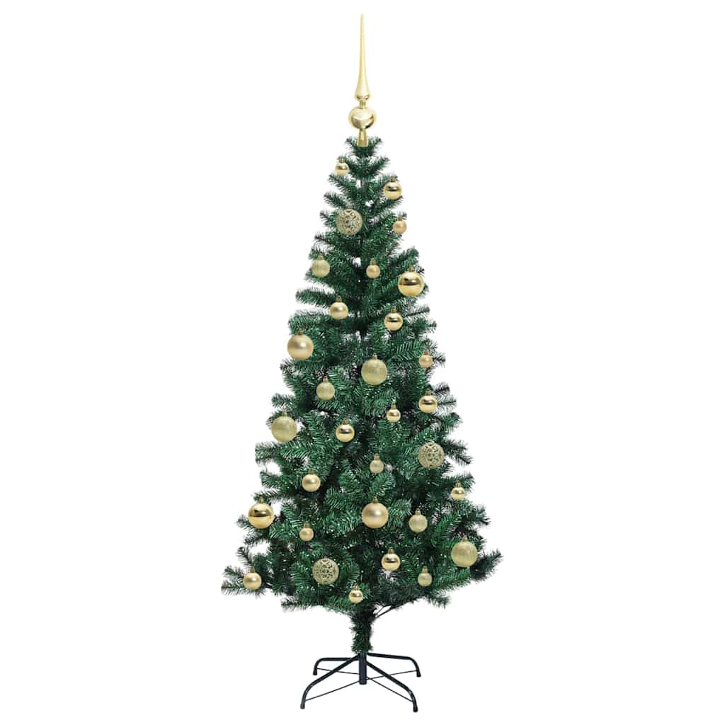 Mesterséges, előre világított karácsonyi fa Zöld 120 cm