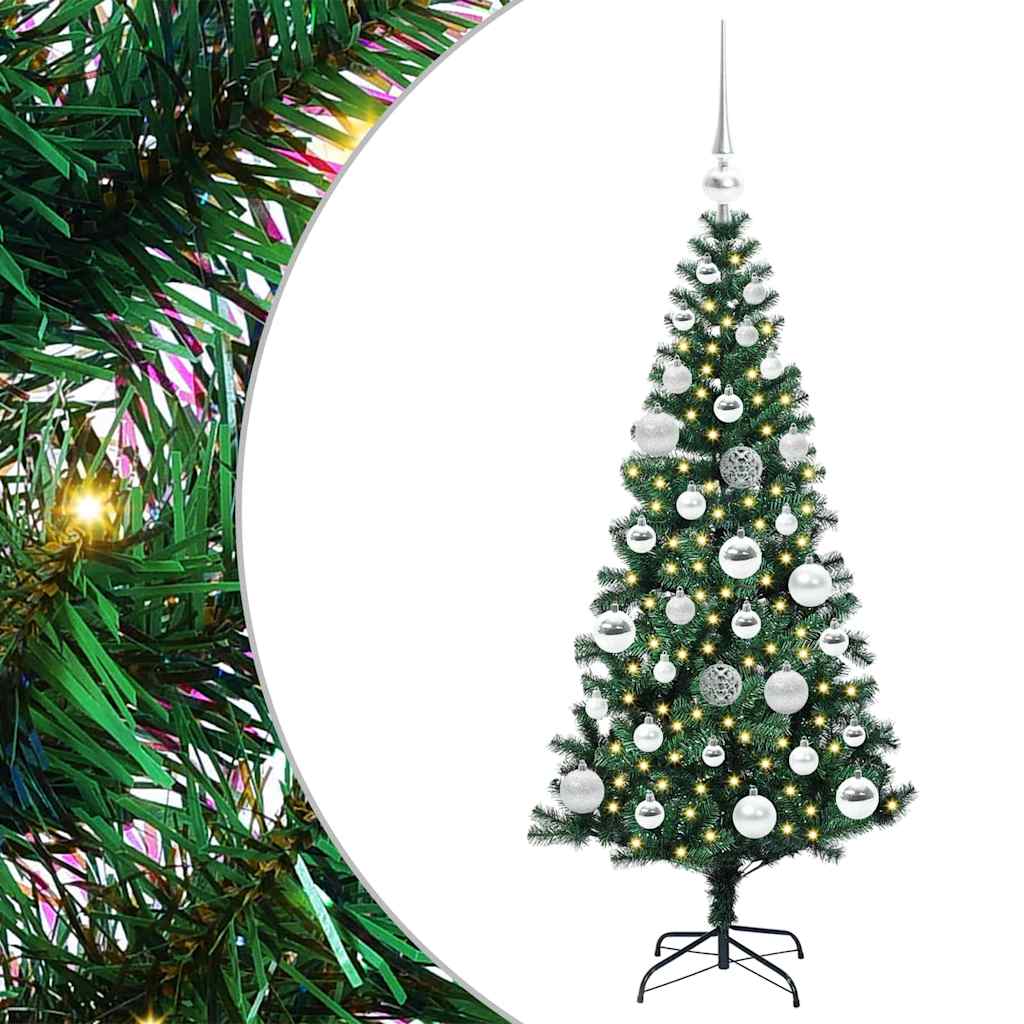 Mesterséges, előre világított karácsonyi fa Zöld 120 cm