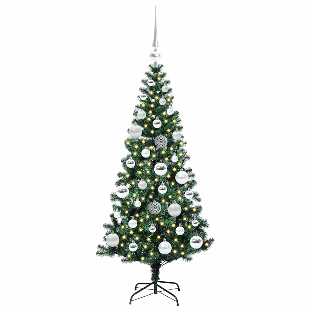 Mesterséges, előre világított karácsonyi fa Zöld 120 cm
