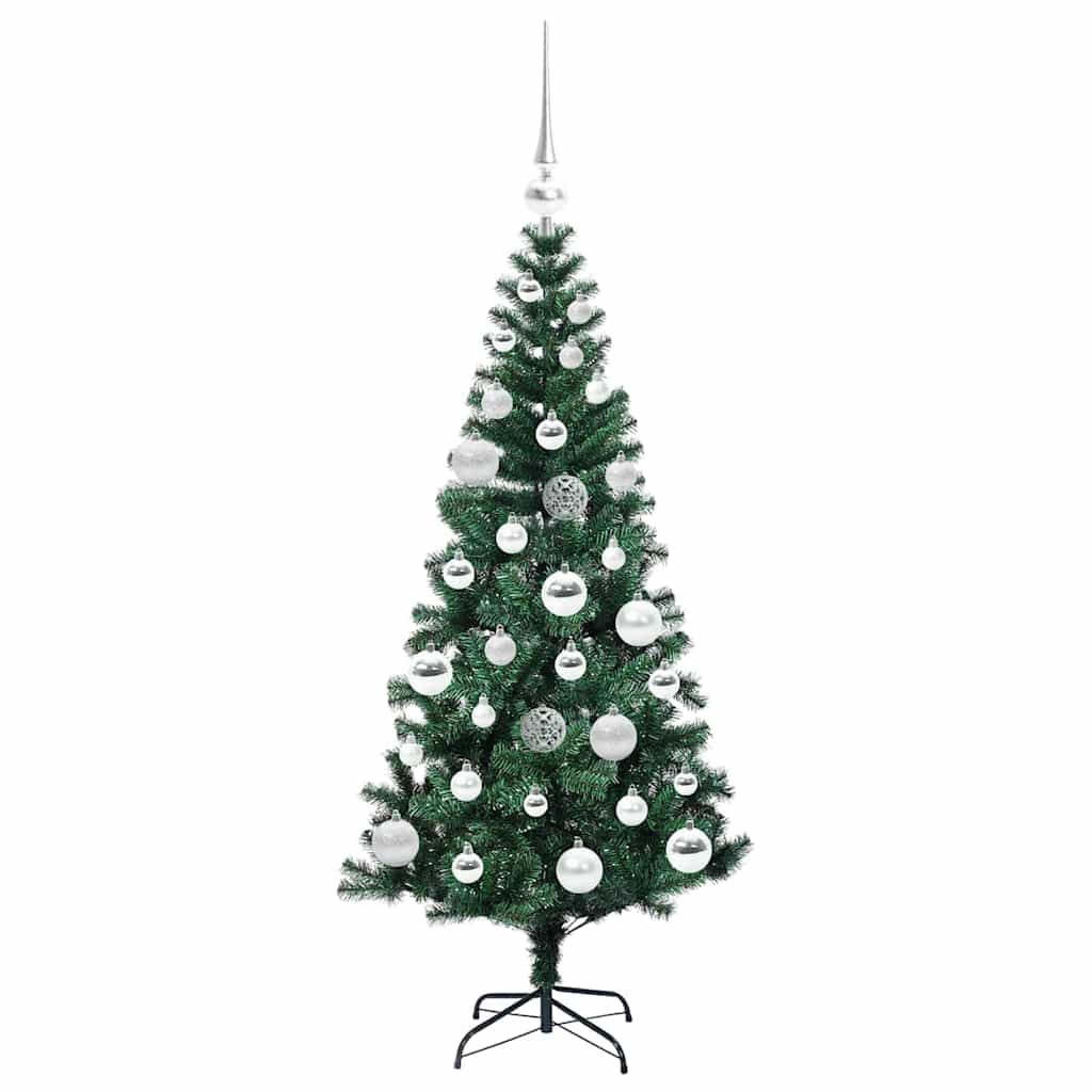 Mesterséges, előre világított karácsonyi fa Zöld 120 cm