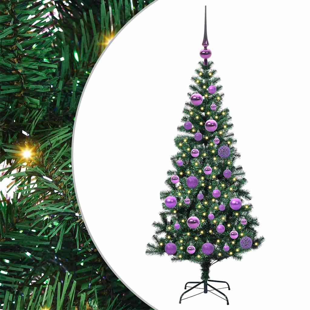 Mesterséges, előre világított karácsonyi fa Zöld 120 cm