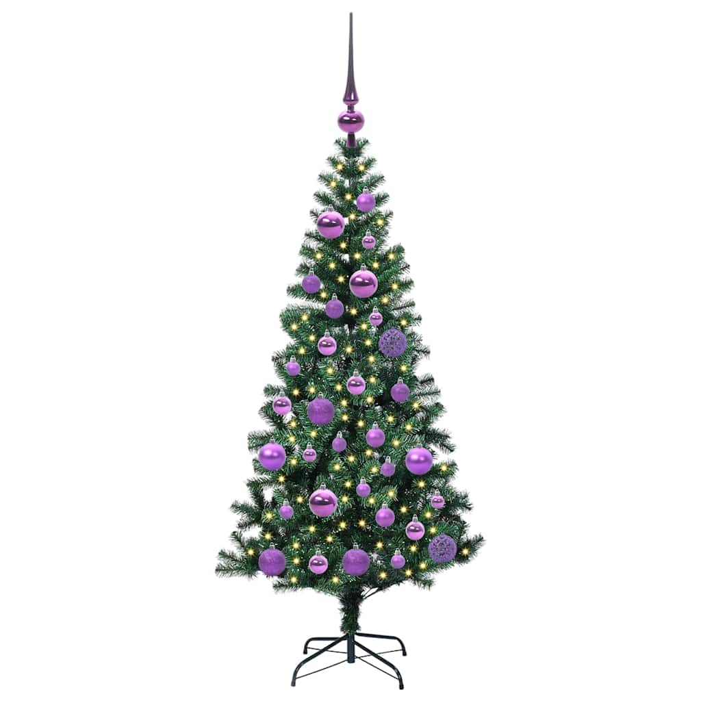 Mesterséges, előre világított karácsonyi fa Zöld 120 cm