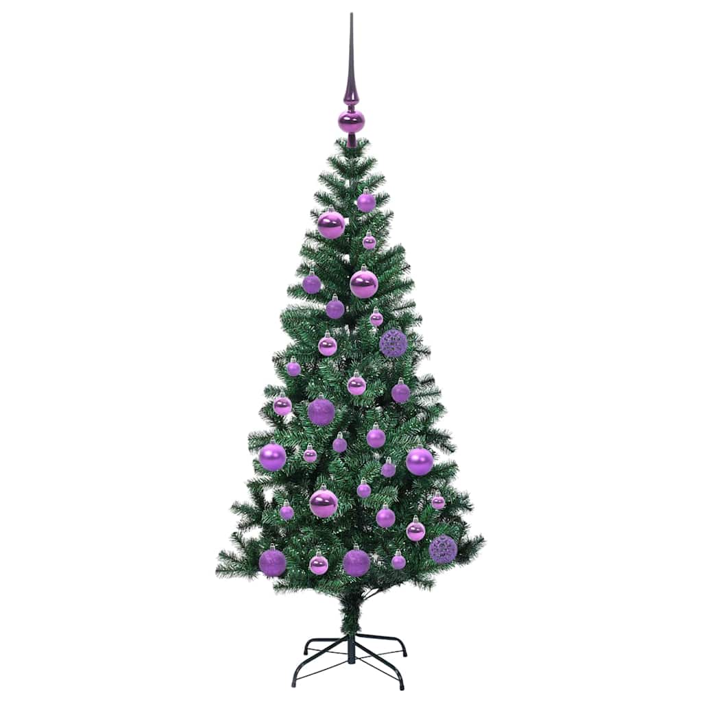 Mesterséges, előre világított karácsonyi fa Zöld 120 cm