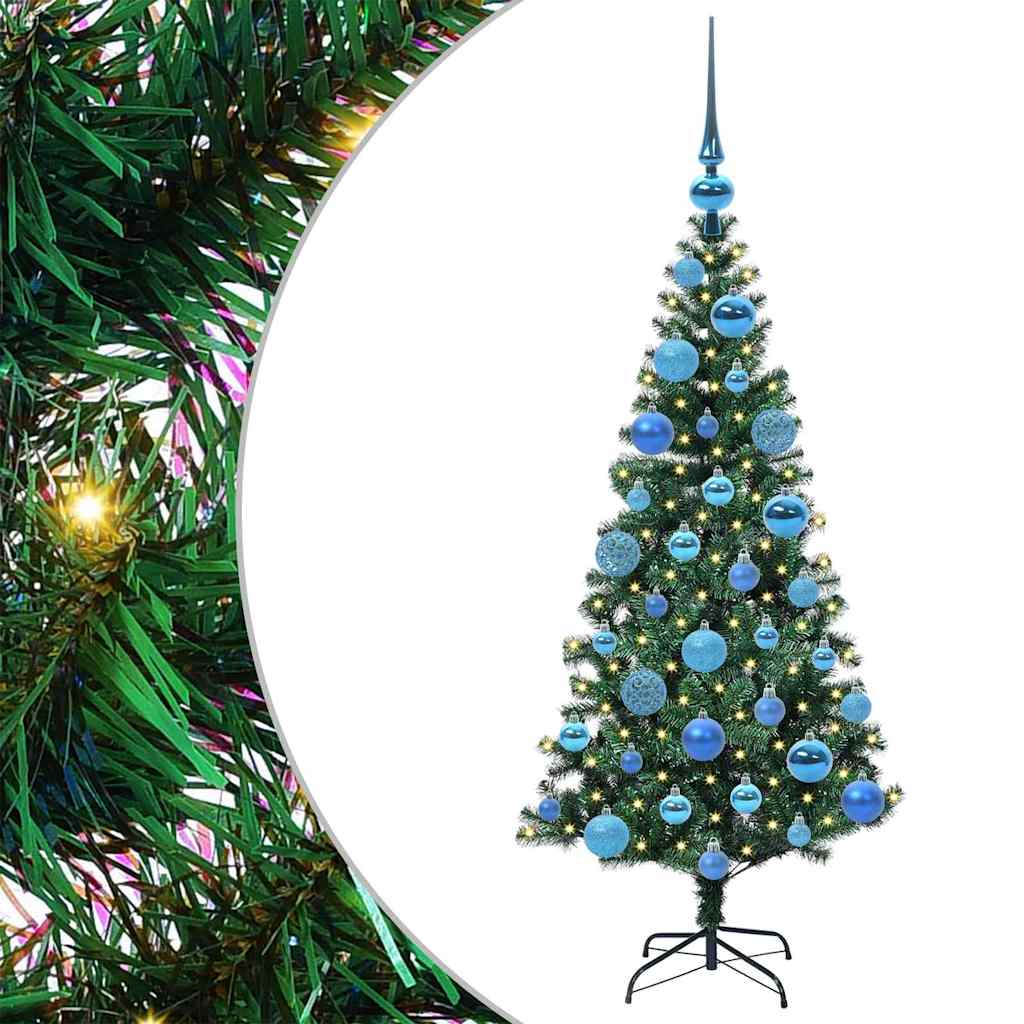 Mesterséges, előre világított karácsonyi fa Zöld 120 cm