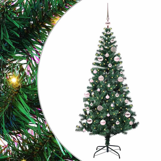 Mesterséges, előre világított karácsonyi fa Zöld 150 cm