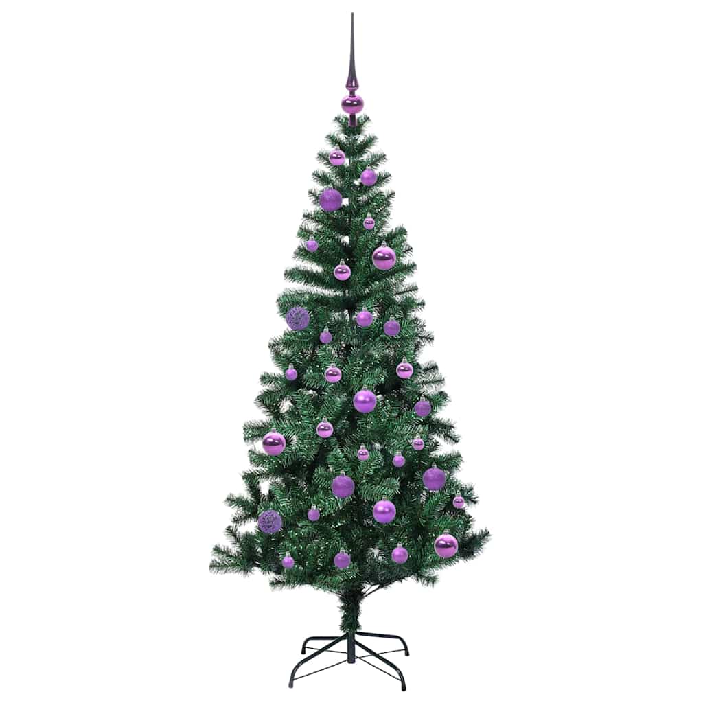 Mesterséges, előre világított karácsonyi fa Zöld 150 cm