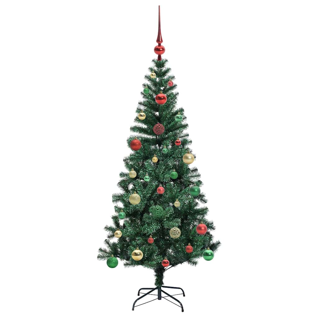 Mesterséges, előre világított karácsonyi fa Zöld 150 cm