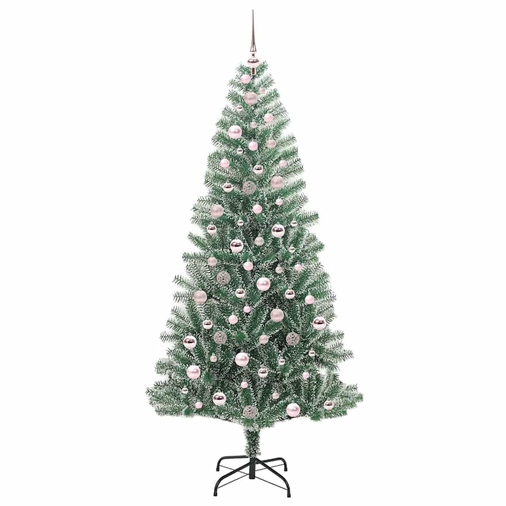 Mű karácsonyi fa hóval borítva LED fényekkel 300 LED-del 210 cm