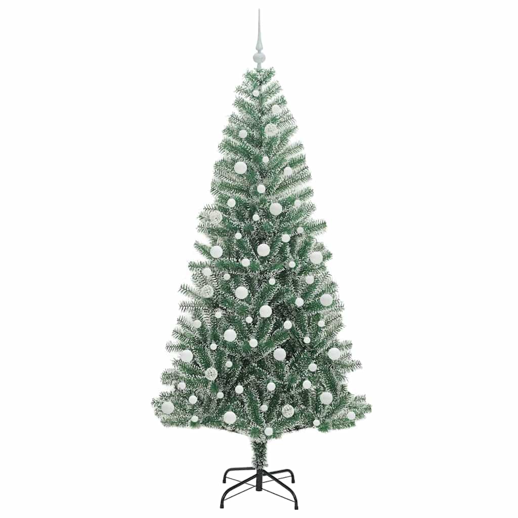 Mű karácsonyi fa hóval borítva LED fényekkel 300 LED-del 210 cm