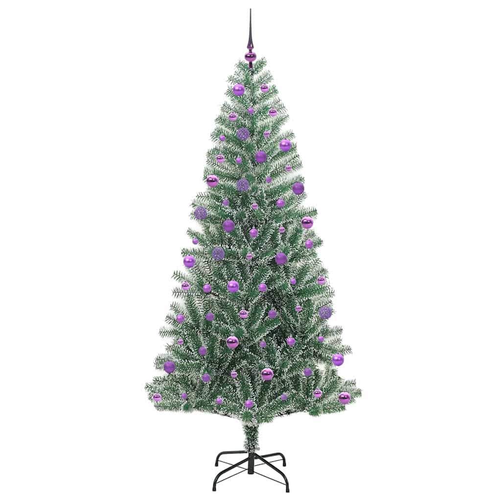 Mű karácsonyi fa hóval borítva LED fényekkel 300 LED-del 210 cm