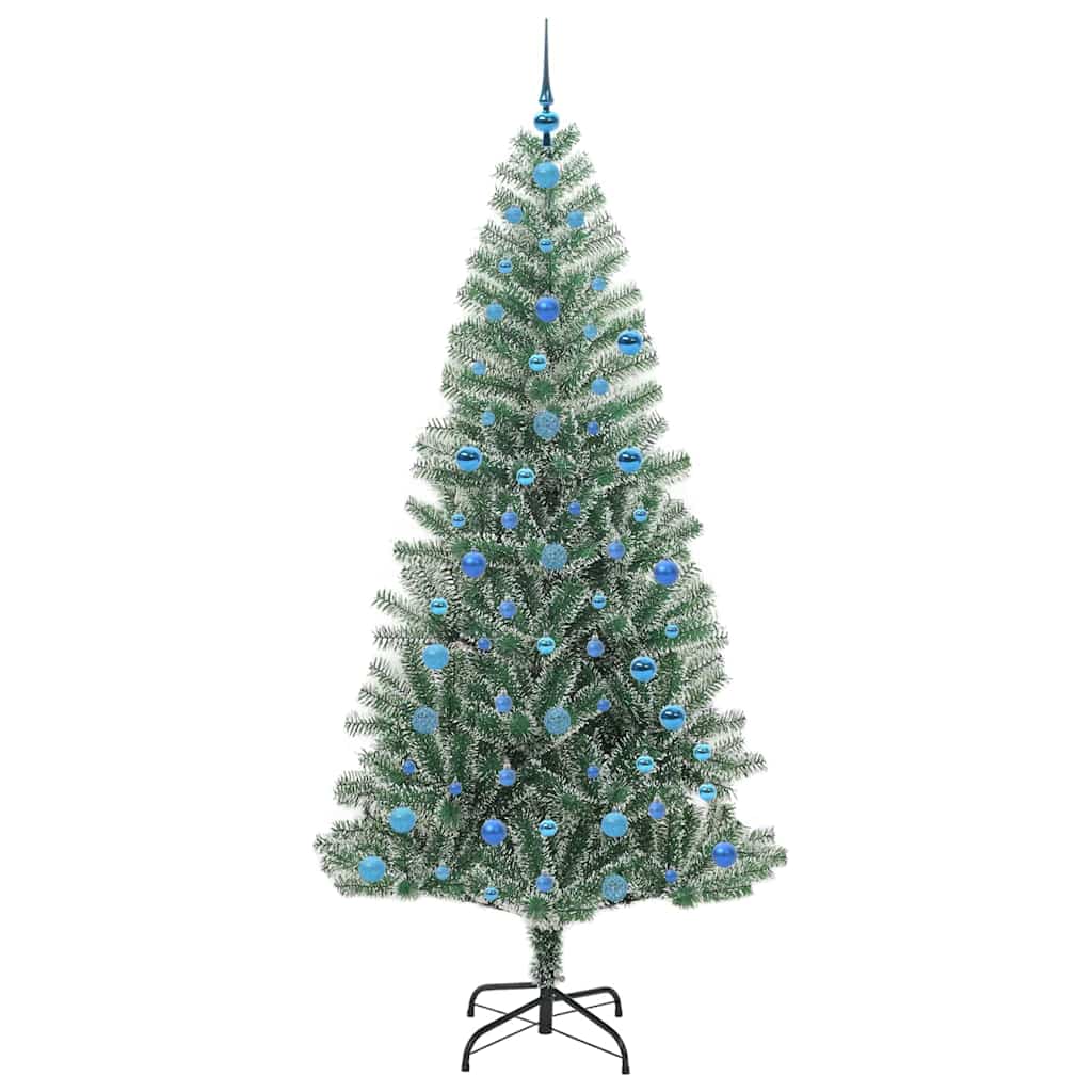Mű karácsonyi fa hóval borítva LED fényekkel 300 LED-del 210 cm