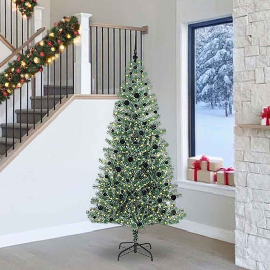 Mű karácsonyi fa hóval borítva LED fényekkel 300 LED-del 240 cm