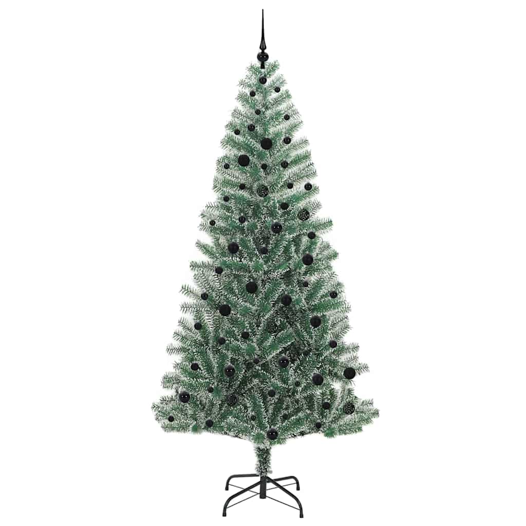 Mű karácsonyi fa hóval borítva LED fényekkel 300 LED-del 240 cm