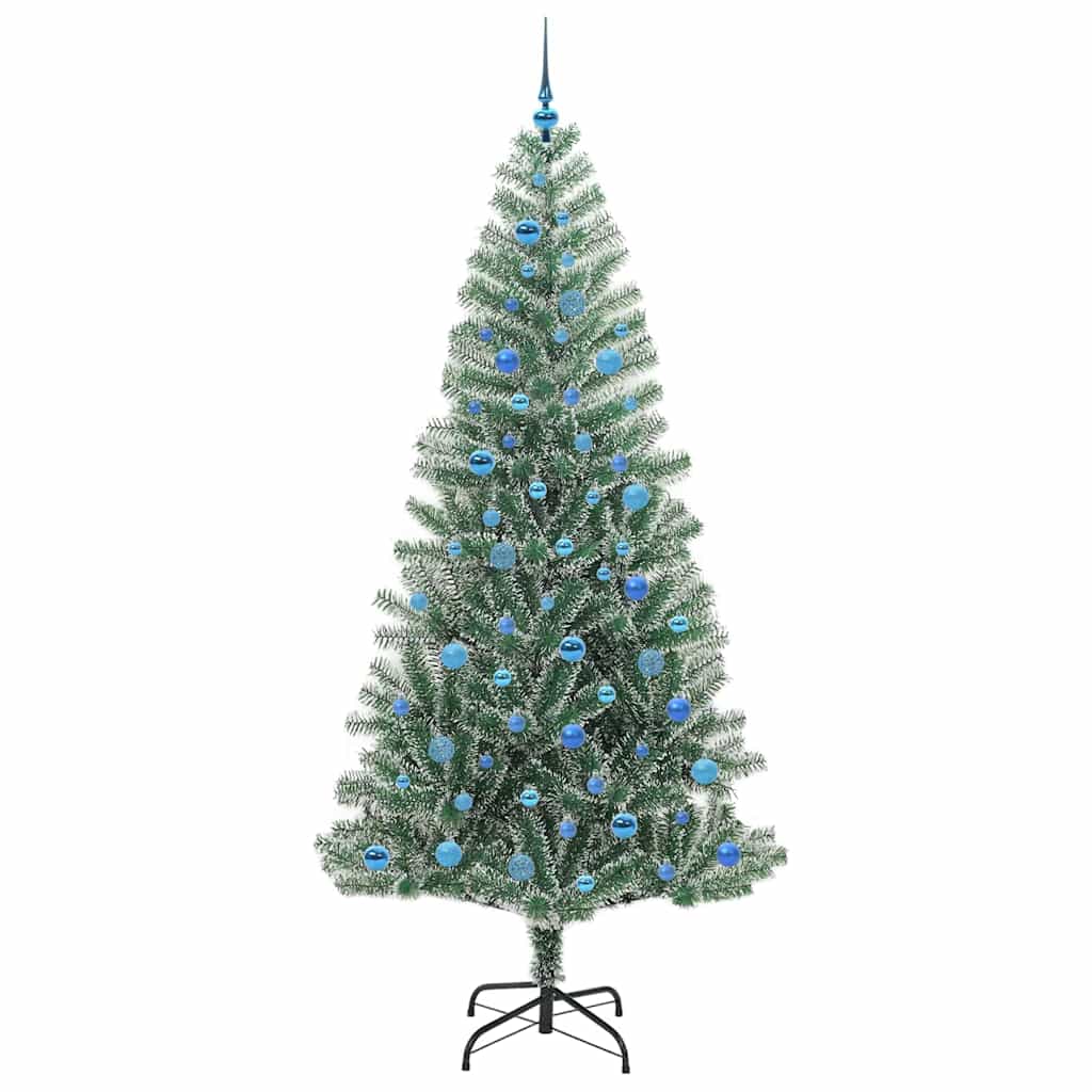 Mű karácsonyi fa hóval borítva LED fényekkel 300 LED-del 240 cm