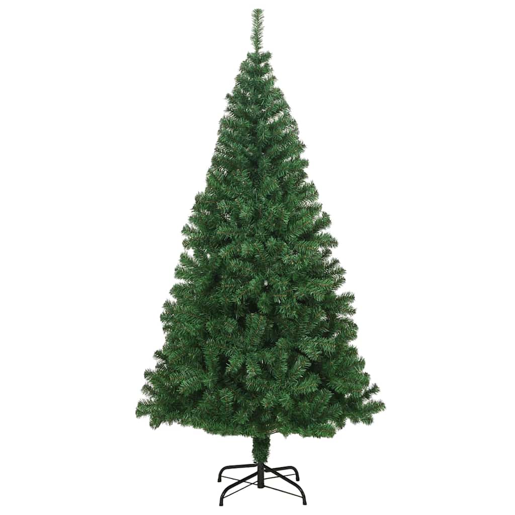 Mű karácsonyfa 300 LED-del Zöld 210 cm PVC és Acél és Műanyag