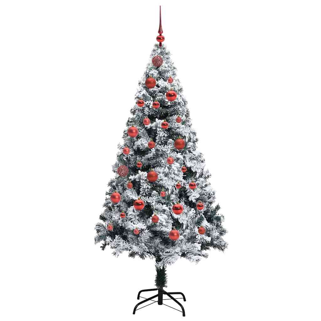Mű karácsonyfa 150 LED-del Fehér 150 cm PVC és Acél és Műanyag