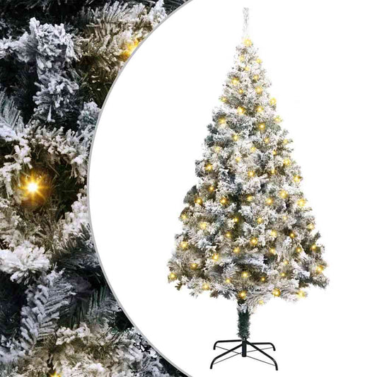 Mű karácsonyfa 300 LED-del Fehér 180 cm PVC és Acél és Műanyag