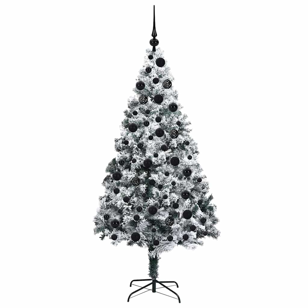 Mű karácsonyfa 300 LED-del Fehér 180 cm PVC és Acél és Műanyag