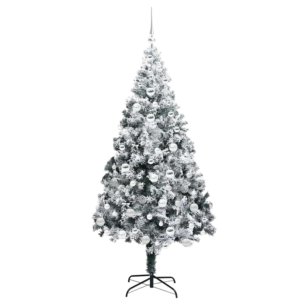 Mű karácsonyfa 300 LED-del Fehér 180 cm PVC és Acél és Műanyag