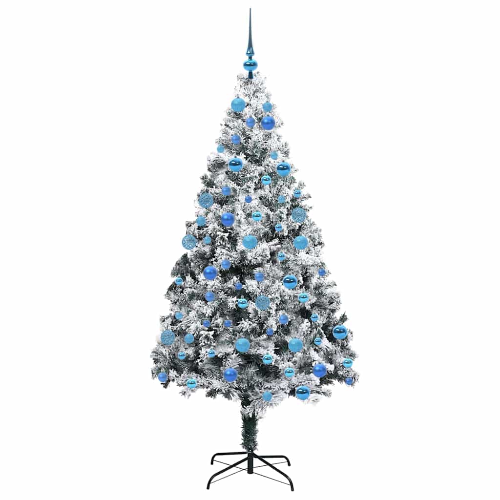 Mű karácsonyfa 300 LED-del Fehér 180 cm PVC és Acél és Műanyag