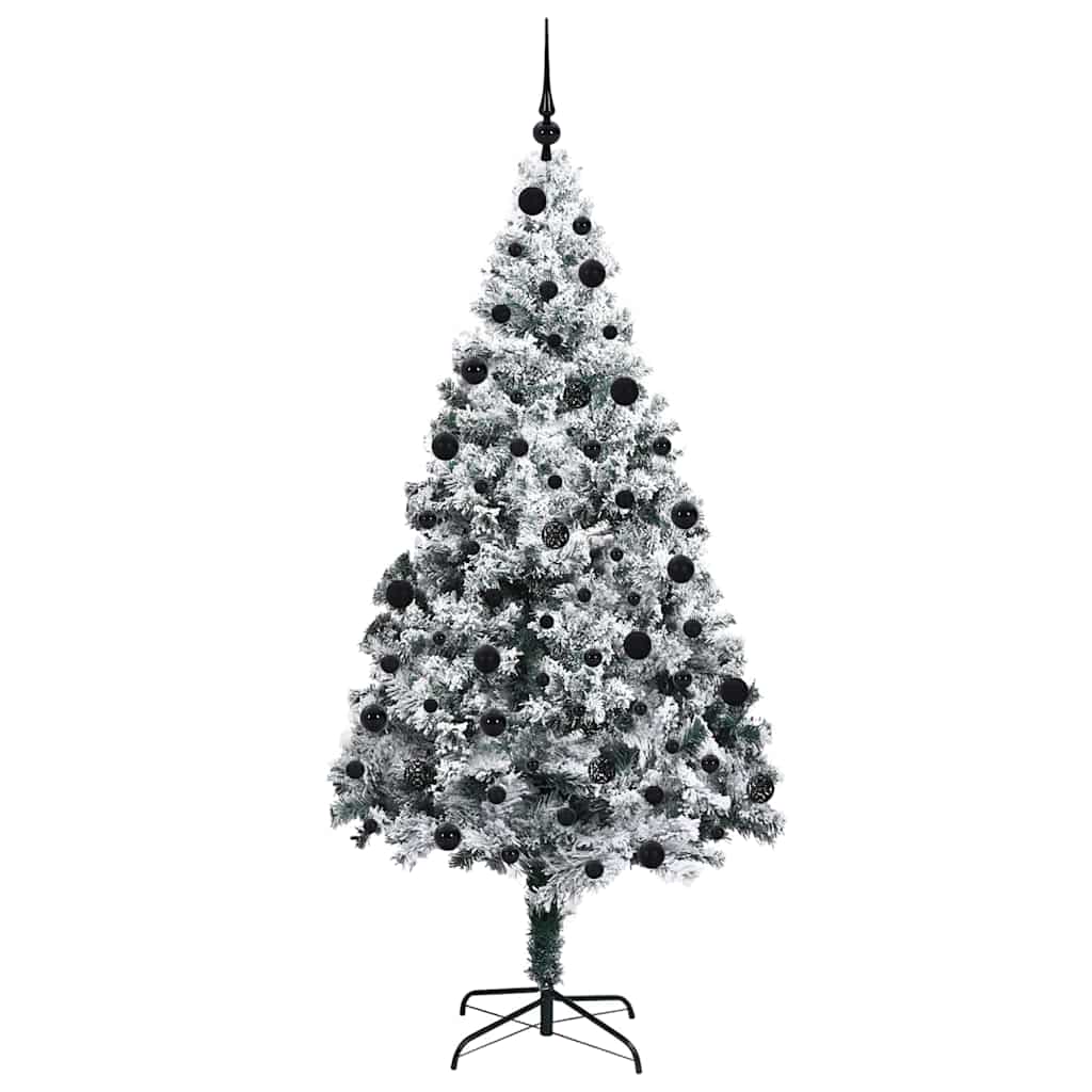 Mű karácsonyfa 300 LED-del Fehér 210 cm PVC és Acél és Műanyag