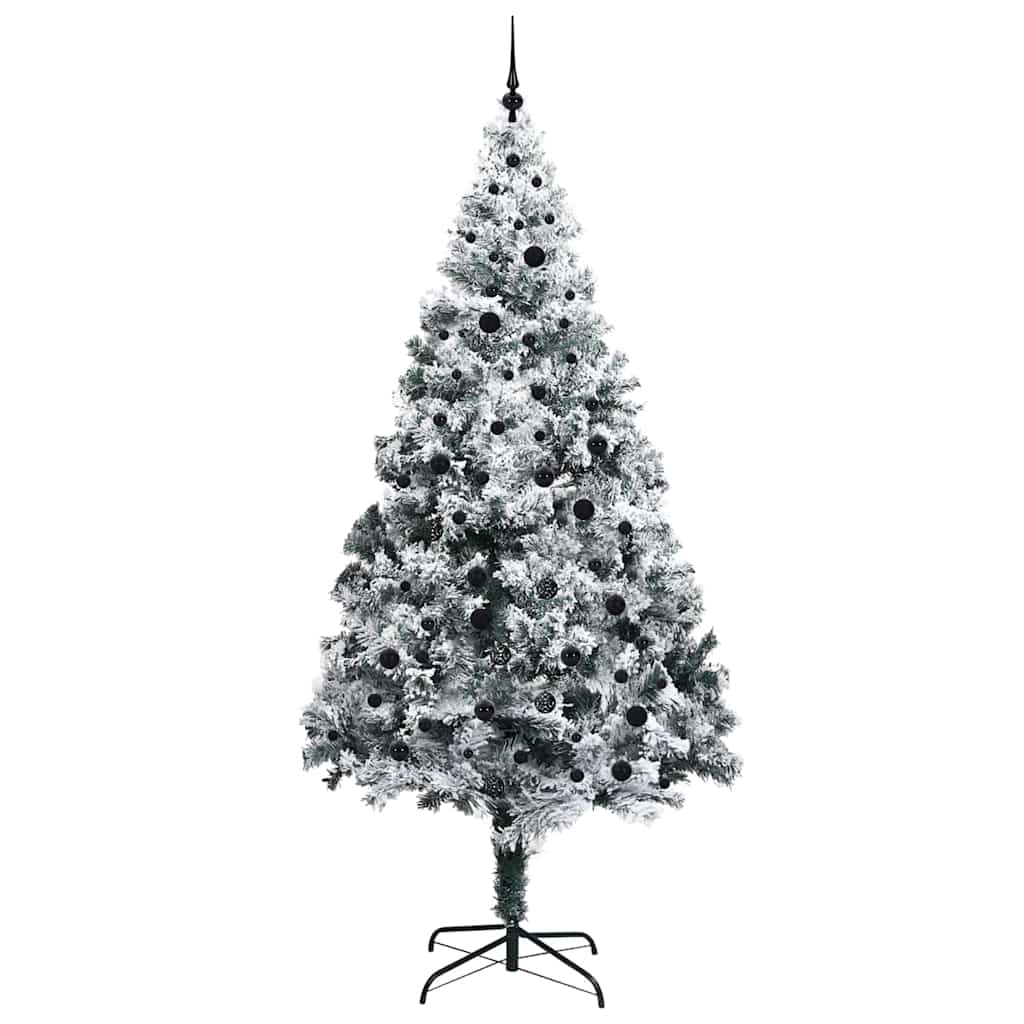 Mű karácsonyfa 300 LED-del Fehér 240 cm PVC és Acél és Műanyag