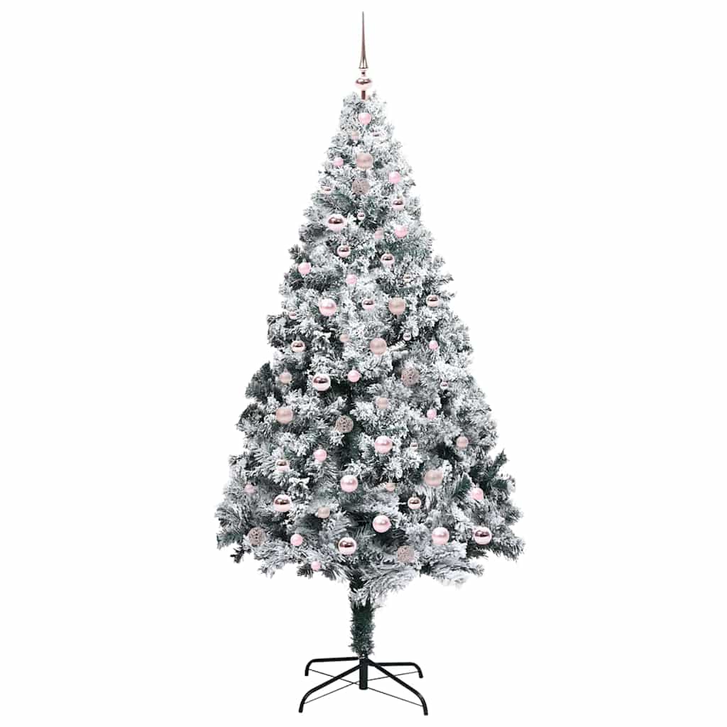 Mű karácsonyfa 300 LED-del Fehér 240 cm PVC és Acél és Műanyag